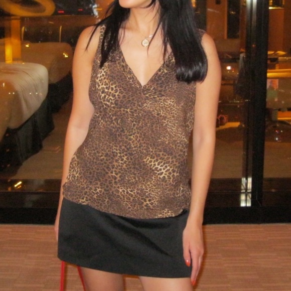 Tops - Cowl neck cheetah print top